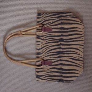 Tiger Burlap Water Resistant Lined Bag